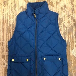 Jcrew Blue Quilted Puffer Vest Size XS